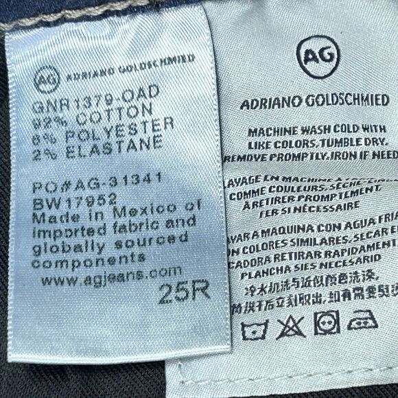 Adriano Goldschmied Jeans Womens 25R Farrah Skinny Ankle High Rise Dark Wash - Picture 6 of 15